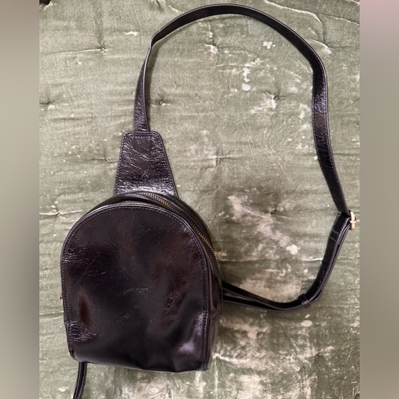 HOBO Black Leather Women's mini Backpack - Picture 1 of 5